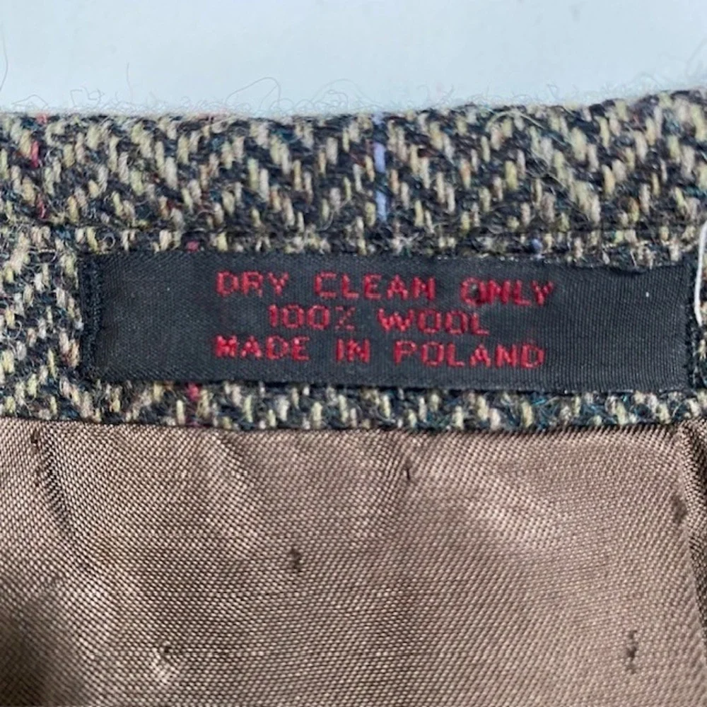 Mens 44L Brown Tweed Herringbone 100% Wool Blazer Jacket English Manor - Picture 2 of 15